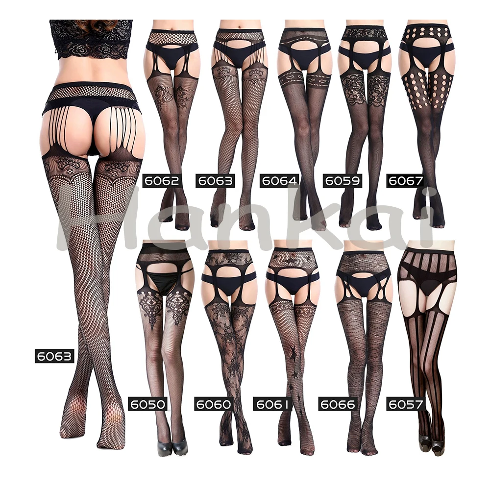 

Wholesale high quality Women Lingerie Garter Belt Stocking Sexy Fishnet Thigh High Tights Suspender Pantyhose