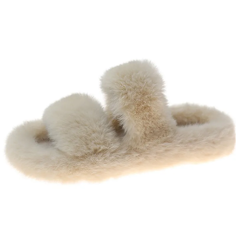 

Dropshipping Custom Logo Wool Fur House Slides Slippers Famous Brand Luxury Indoors Outdoor Winter for Woman