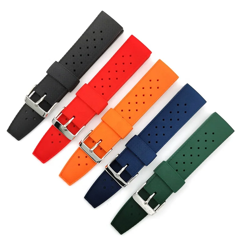 

20mm 22mm Rubber Tropical Scuba Watch Band Seiko SKX SRPD Rubber Watch Strap, Black,orange, red, blue, green