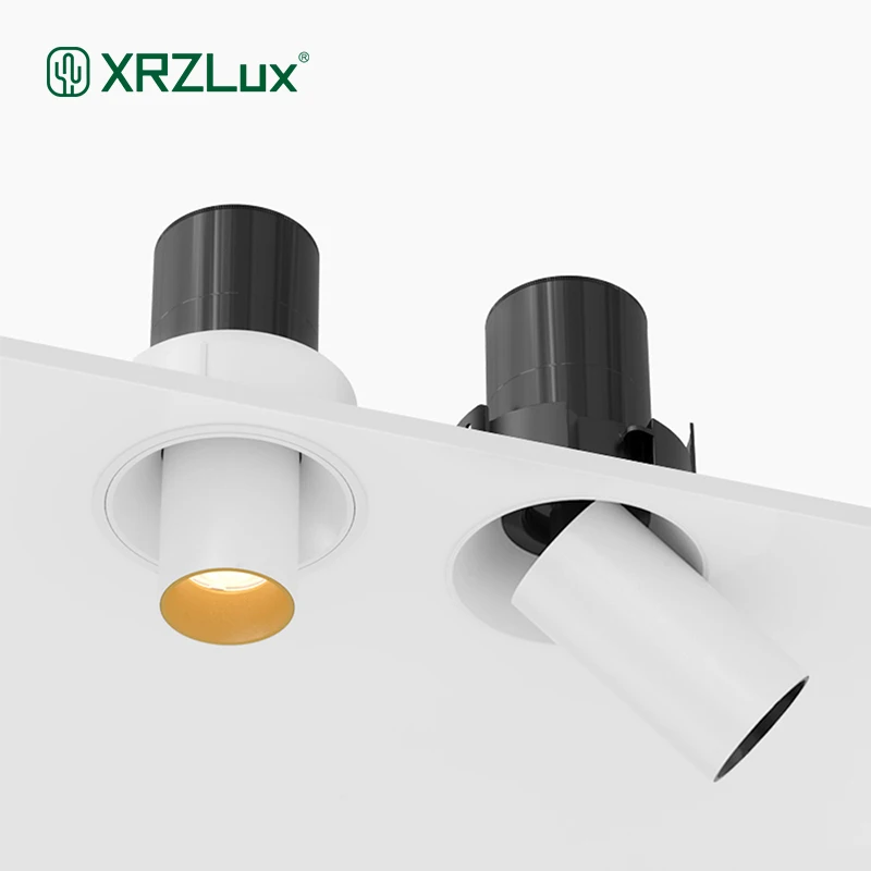 

XRZLux 10W Retractable Ceiling Recessed COB Led Downlight Aluminum Anti Glare Led Spotlights Adjustable Recessed Lighting