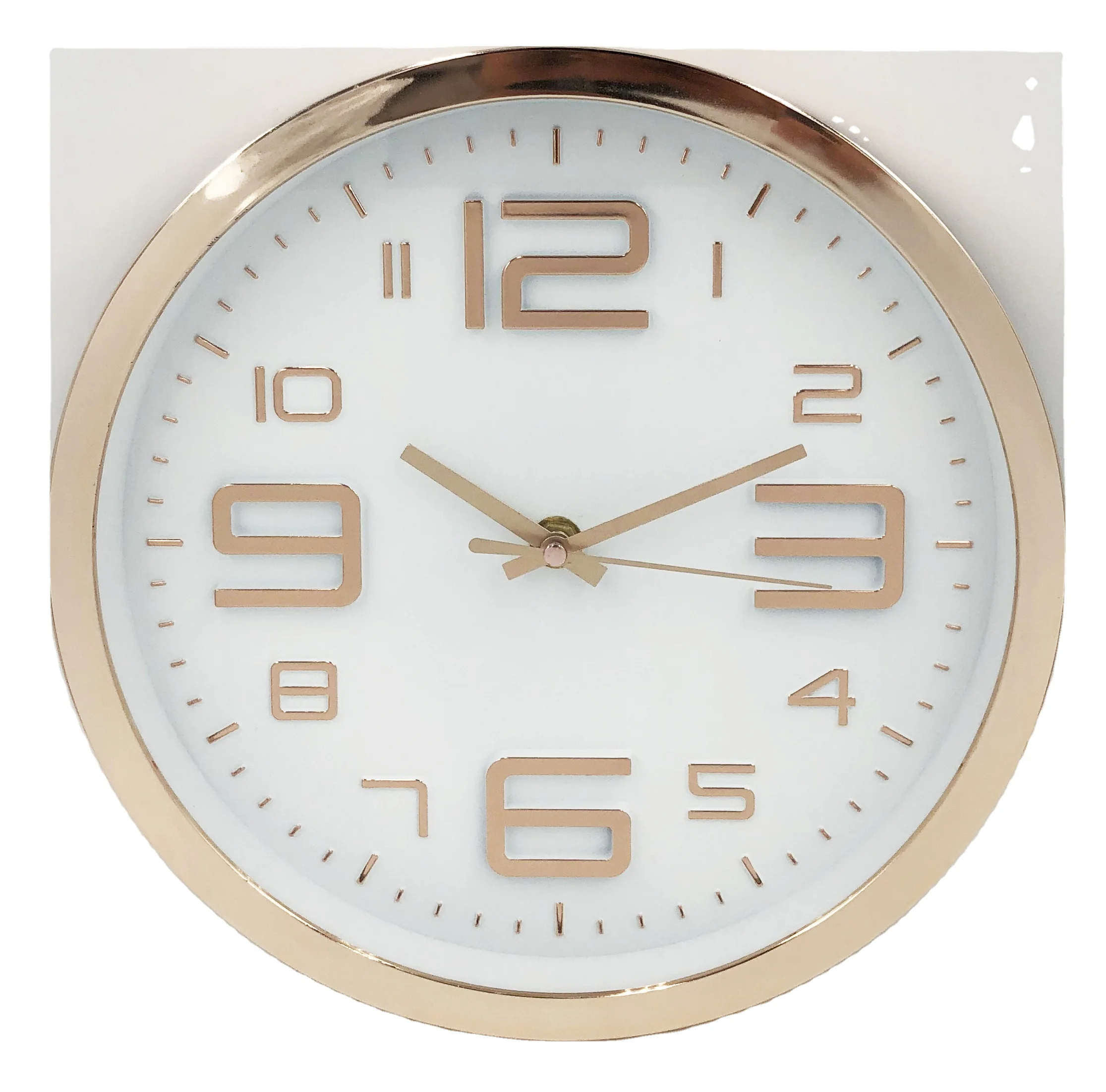 

10 Inch 3D digital clock wall living room Plastic Round Quartz Gift Decorative Style Time