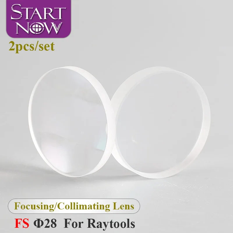 

Startnow 2Pcs/Set D28 F75 100 125 150 1064nm FS Fiber Laser Collimating Focus Lens For Raytools Precitec WSX Laser Cutting Head