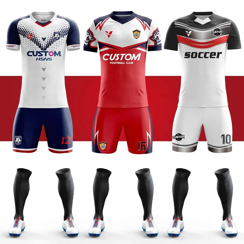 

Hot Sale Custom Sublimation Survetement Football Kit Away Soccer Jersey Football Uniform Shirt Quick Dry Soccer Wear