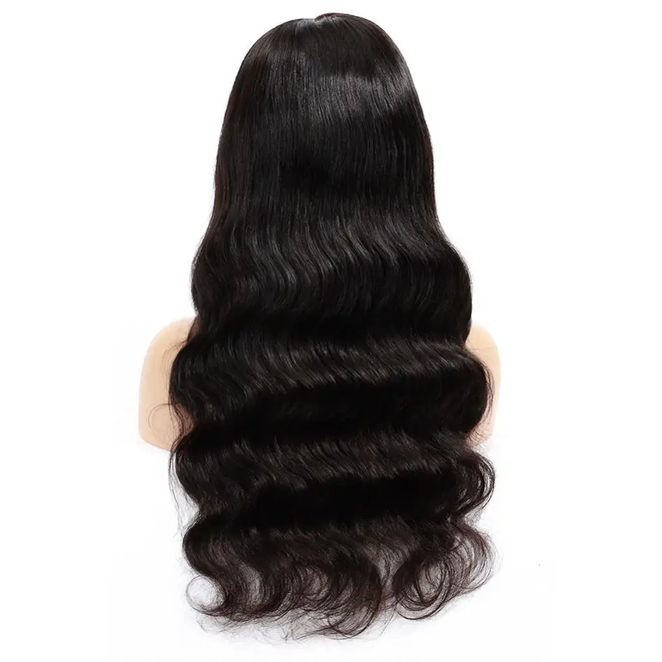 

13*4 Body Wave Glueless Swiss Lace Frontal Wig Indian Human Hair Free Samples Real Virgin Body Wave Lace Front Wig