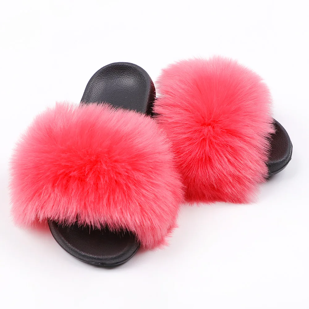 

Spring And Summer Female European American Fashion Slippers For Women Home Outdoor Fur Slippers Women, As photo show