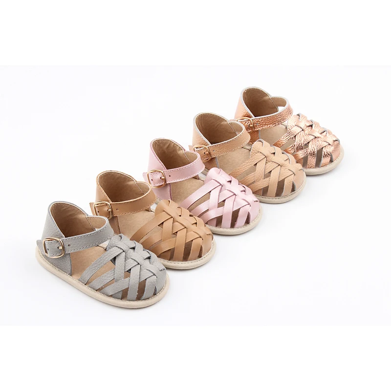 

Summer Weave Leather Size 2-5 Soft Sole Baby Sandals for Kids and Baby Shoes