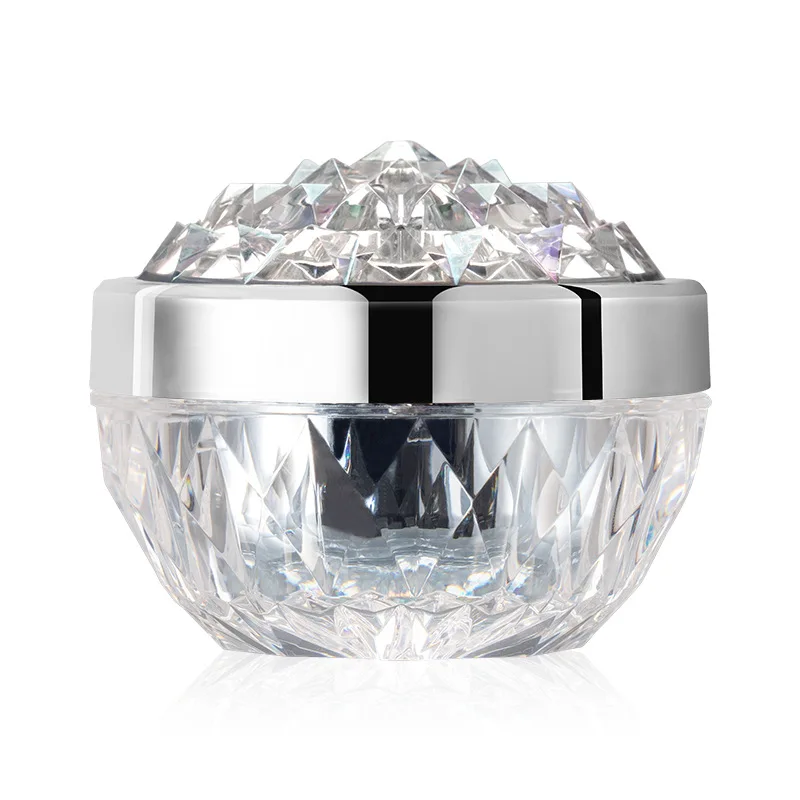

Fresh Design Luxury Empty 50ml Diamond Acrylic Plastic Face Cream Eye Cream Jars