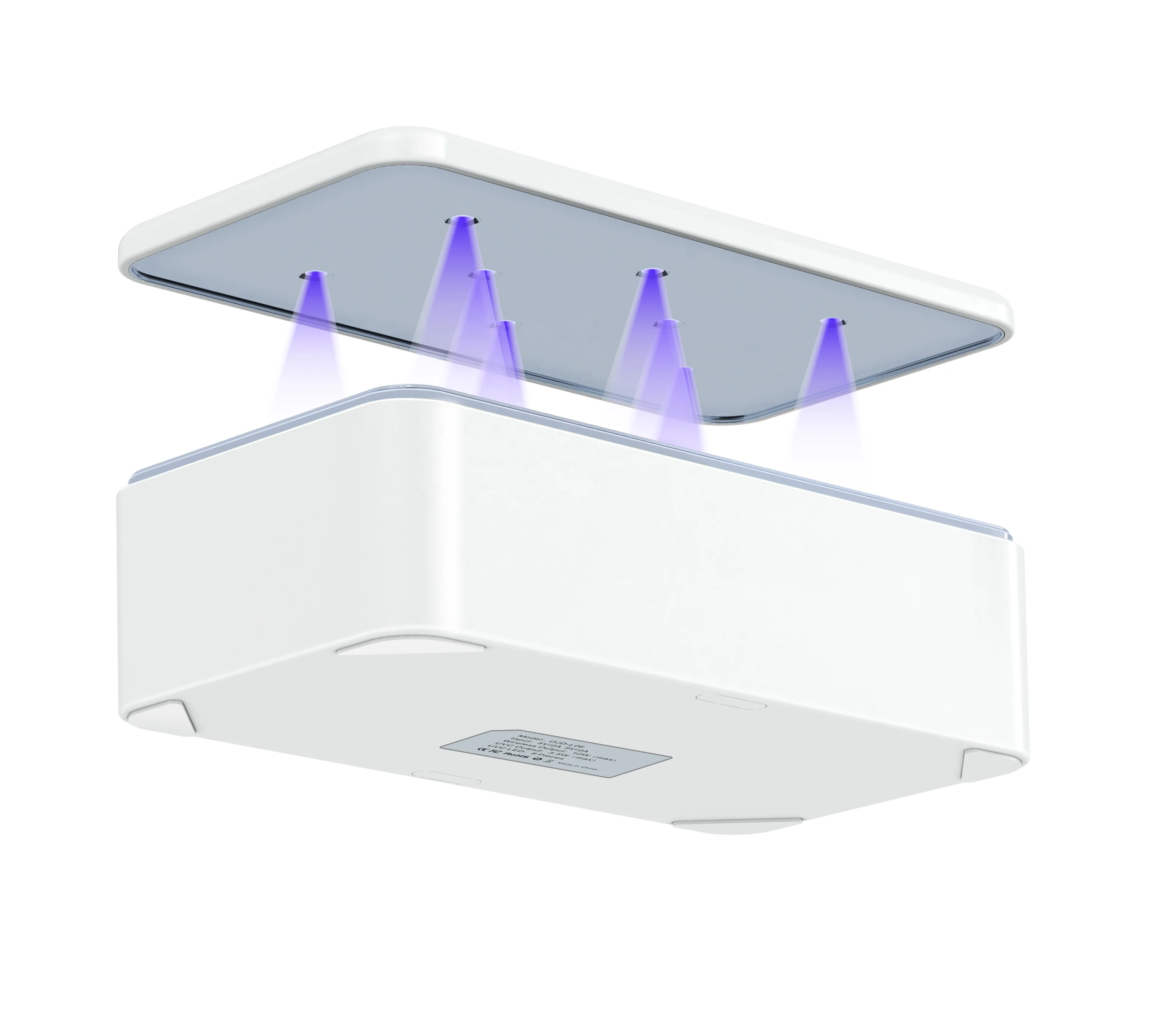
factory hot sale LED UV sterilizer box with fast wireless charging 3 in 1 Phone Sterilization Box 