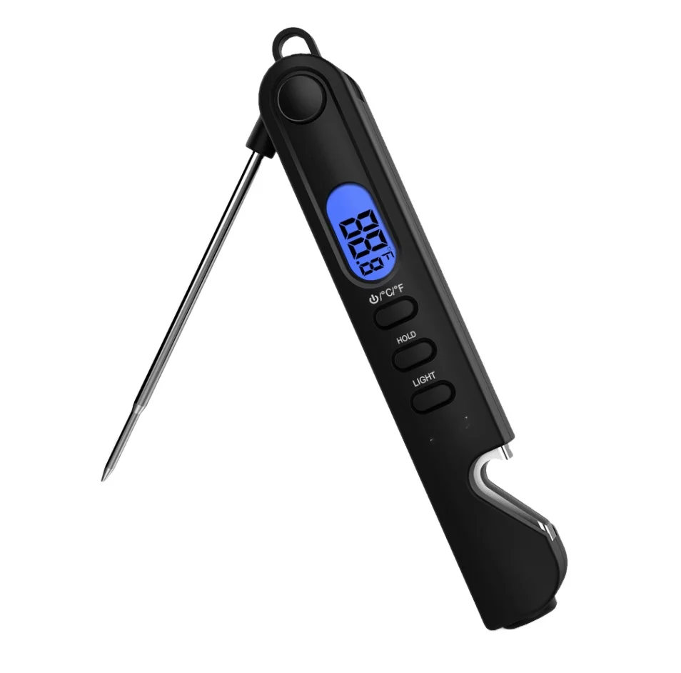 

kitchen digital food waterproof cooking thermometer, Black