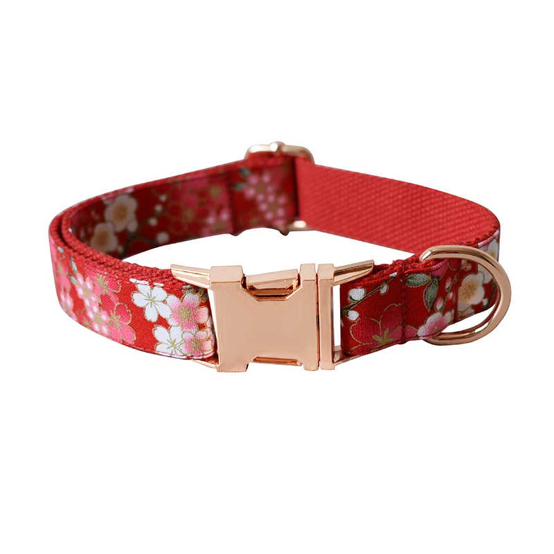 

Amazon Best Selling Red Dog Collar and Leash Set For Dogs