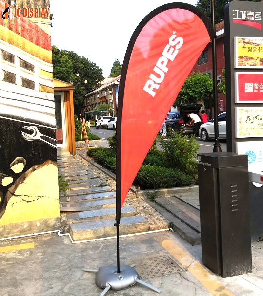 

2019 Yizhan Supply Factory Advertising Tear Drop Flying Custom Banner Beach Flag