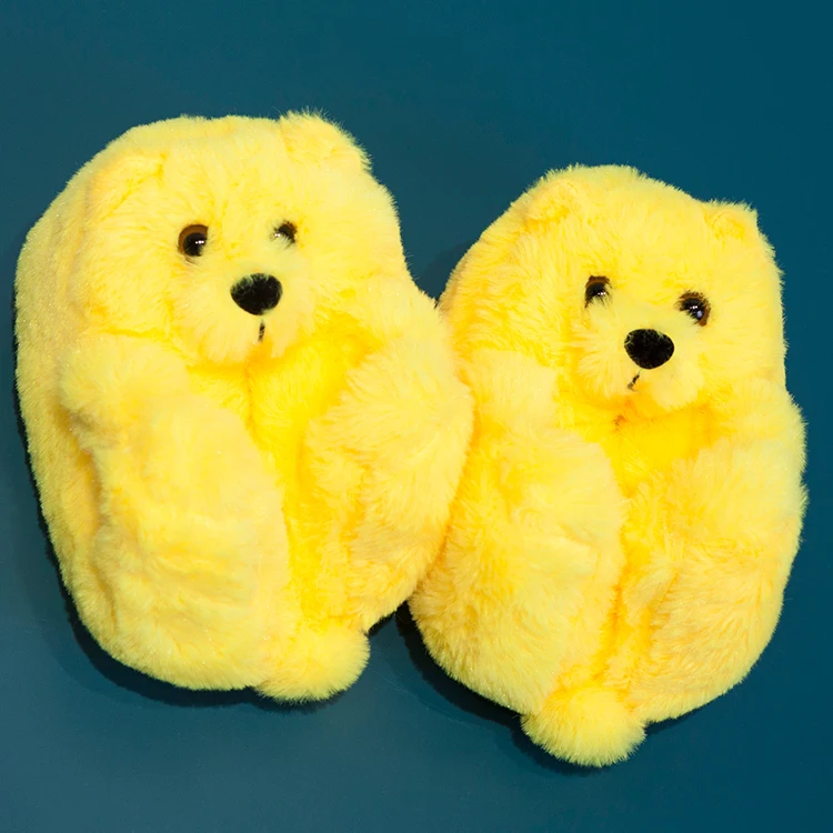 

Cute teddy bear slippers for kids woman indoor, Customized color