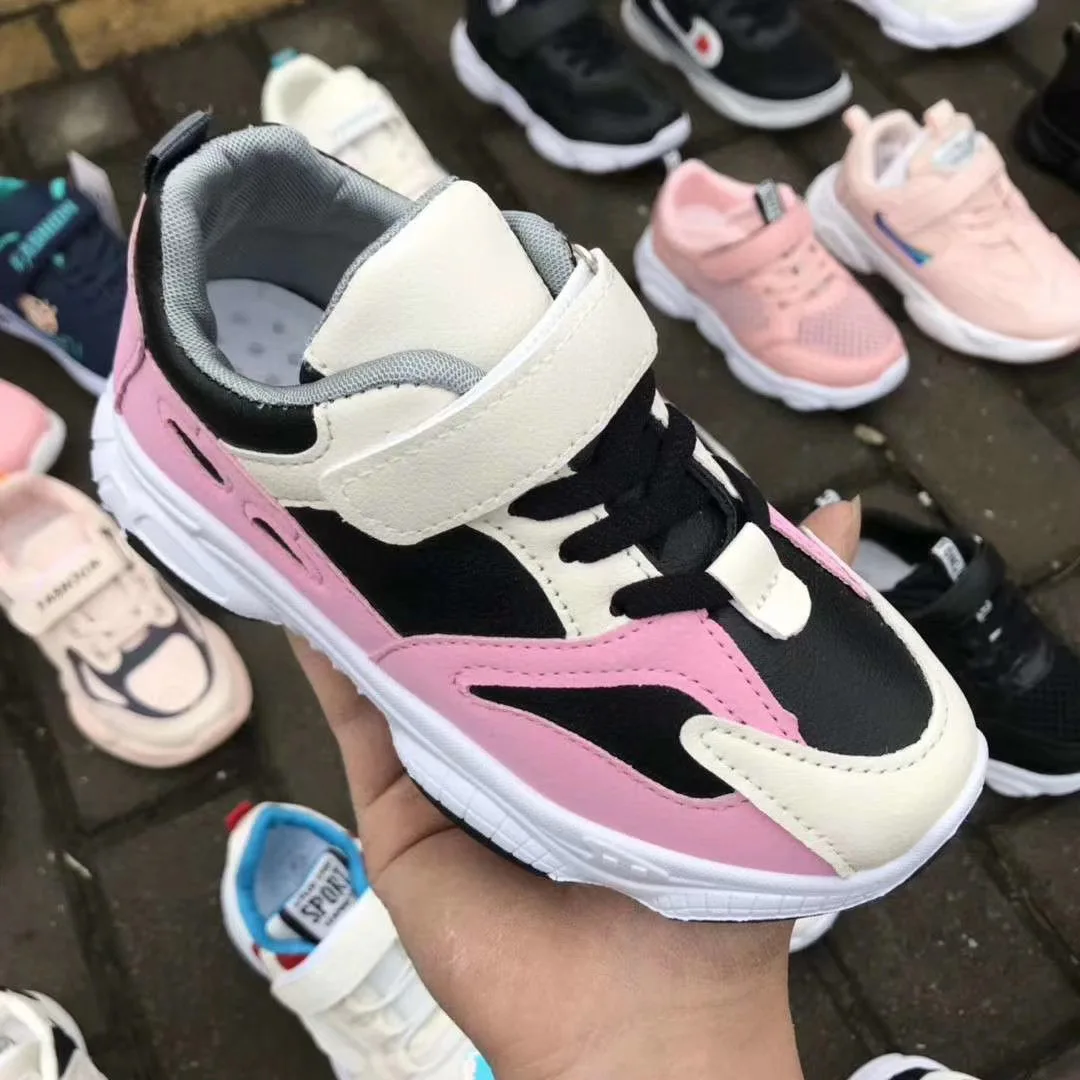 

2021 Stock Knitted Breathable Mesh Student Sports Shoes light Children's Shoes, Mixed colors