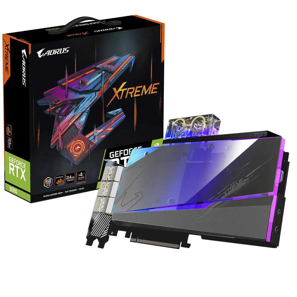 

NEW mining GPU RTX 3090 graphics card GPU AORUS GeForce RTX 3090 XTREME WATERFORCE WB 24G in stock