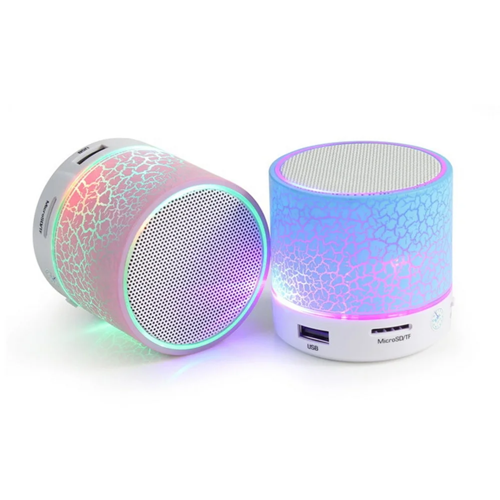 

Best Selling Custom logo Factory price Portable Mini led light smart wireless Blue tooth Speaker with FM radio