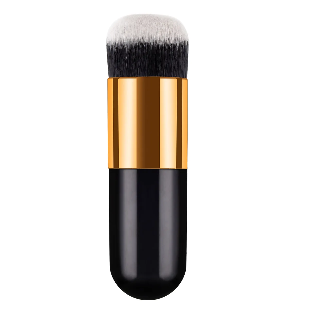 

Professional foundation makeup brush black Flat Cream Makeup Brushes, Black/white/pink