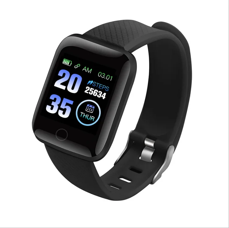 

New Electronic Product 116Plus OEM Android Smart Watch 2020 Popular Mens Women Sports Bracelets Wrist Watch Fitness Smart Band, 5 colors