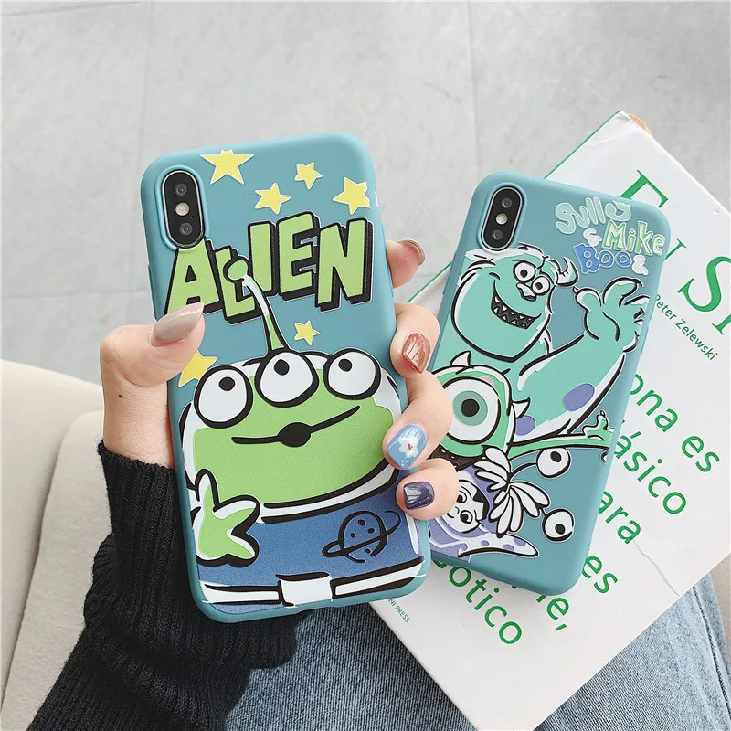 

Free shipping For iPhone 11 Pro Max 11 Pro Xs X 8 Monster Inc University Aliens Soft Case, Colorful