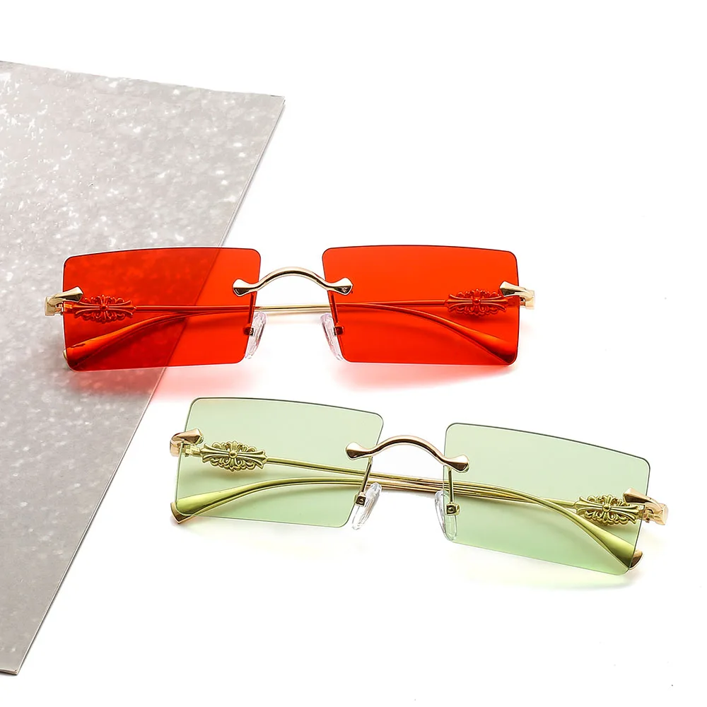 

805 Square Metal Glasses Outdoor Shade Colorful Sunglasses, 10 color