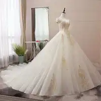 

Bridal Gowns vestidos de noiva princesa Charming off-shoulder Beaded Wedding Dress 2019