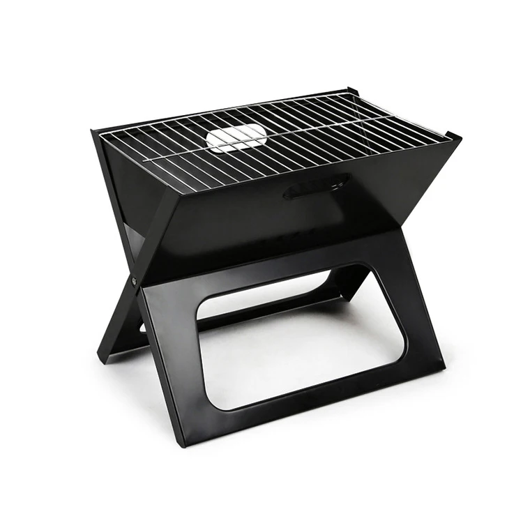 

Quality X-type Portable Garden Folding Charcoal BBQ Grill Barbecue Grill Barbeque Grill, Black