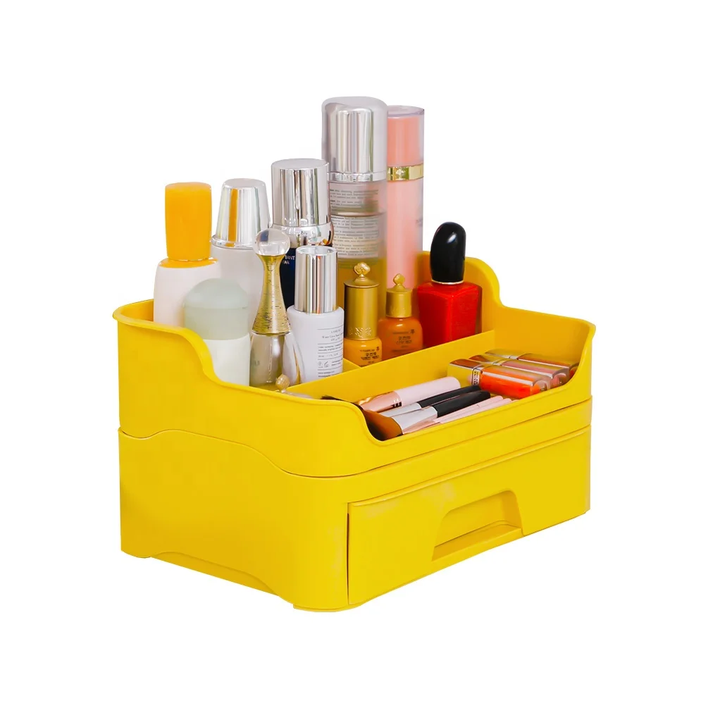 

BAOYOUNI Tool Cosmetic Jewelry Lipstick Storage Drawer Desktop Large Makeup Organizer Office Plastic Box Container Cases