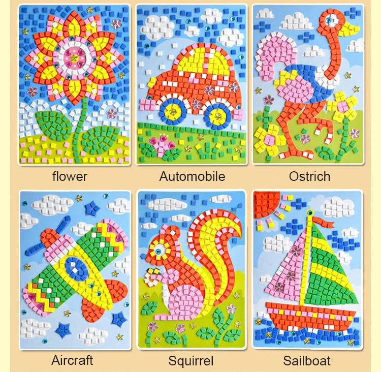 Kids Mosaic Craft Stickers Kits For Kids Mosaics Buy Kids Mosaic