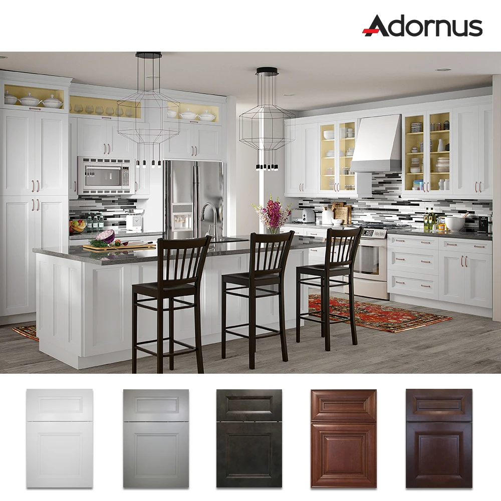 Adornus Standards Rta Solid Wood Shaker Modular Kitchen Cabinets - Buy Modular Kitchen Cabinets ...