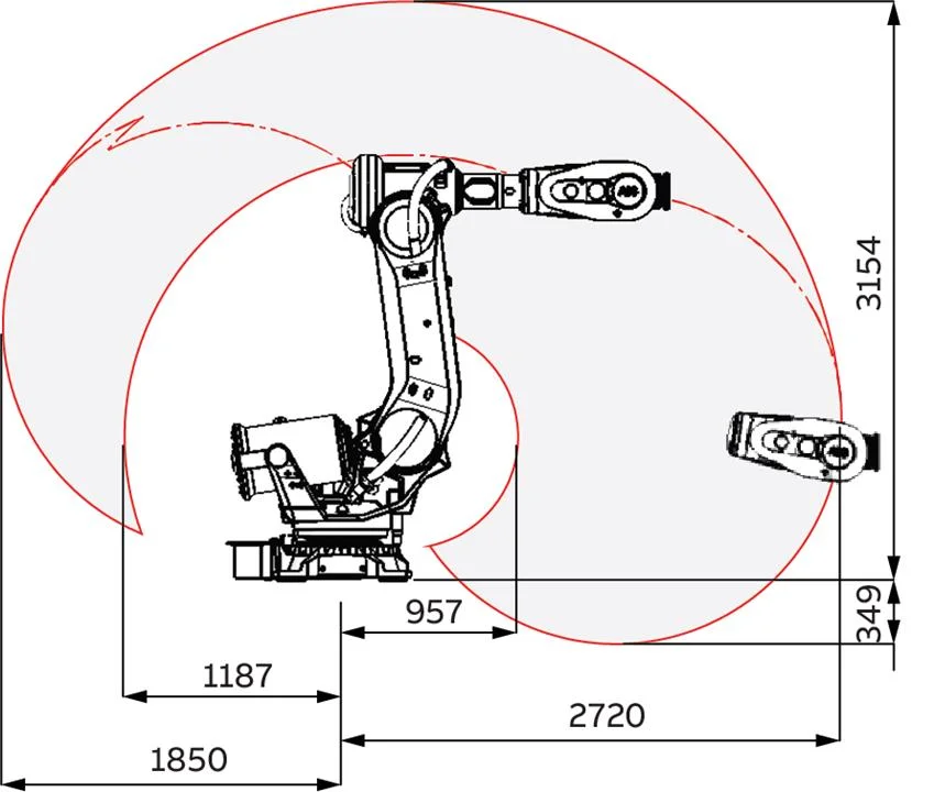 ABB 6の軸線のロボット腕IRB 6700-300/2.7の積み重なり、パレットで運搬するロボット腕のための大きい工業用ロボットの腕
