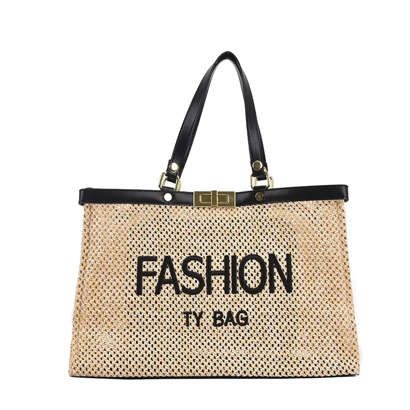 

2021 summer new fashion  capacity shoulder bag customized logo fashion women tote hand bags, 2 colors