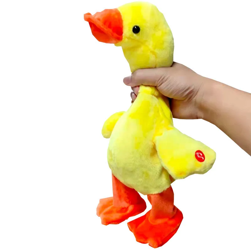 

Electric yellow duck plush toy singing dancing and walking toys