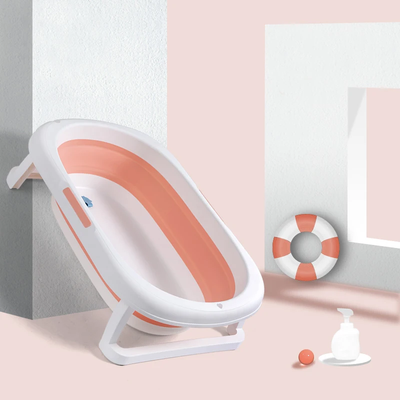 
Portable Collapsible Bath Tub Foldable Shower Basin Comfort Folding Baby Bathtub Deluxe Newborn Toddler Tub Baby Bath Tub 
