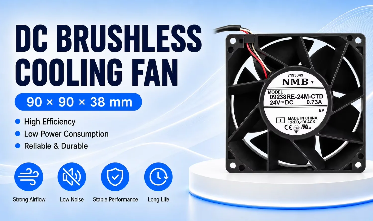 Dual Ball Bearing, NMB, 24V, 0.73A, 5V - detail 4