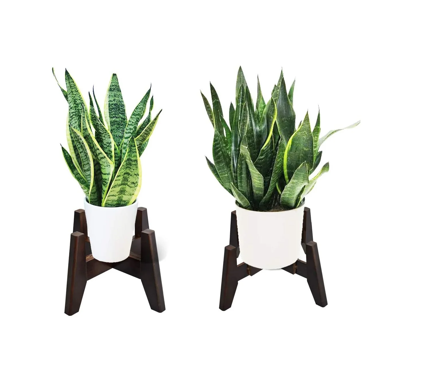 

Mid century nordic adjustable color paint bamboo adjustable 8-12 inch plant flower pot standing stand rack, Black