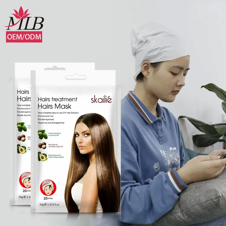 

Make your own hair care products keratin collagen balance herbal hair mask hair wrap protein treatment sheet steam cap mask