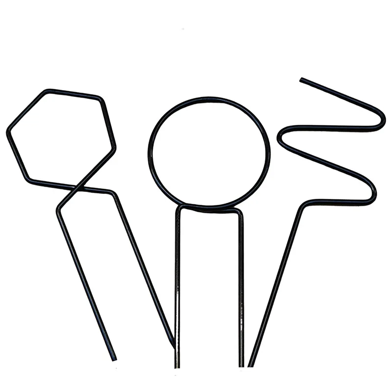 

Small Metal Garden Trellis for Indoor Climbing Plants in Pots-Black Pack of 3