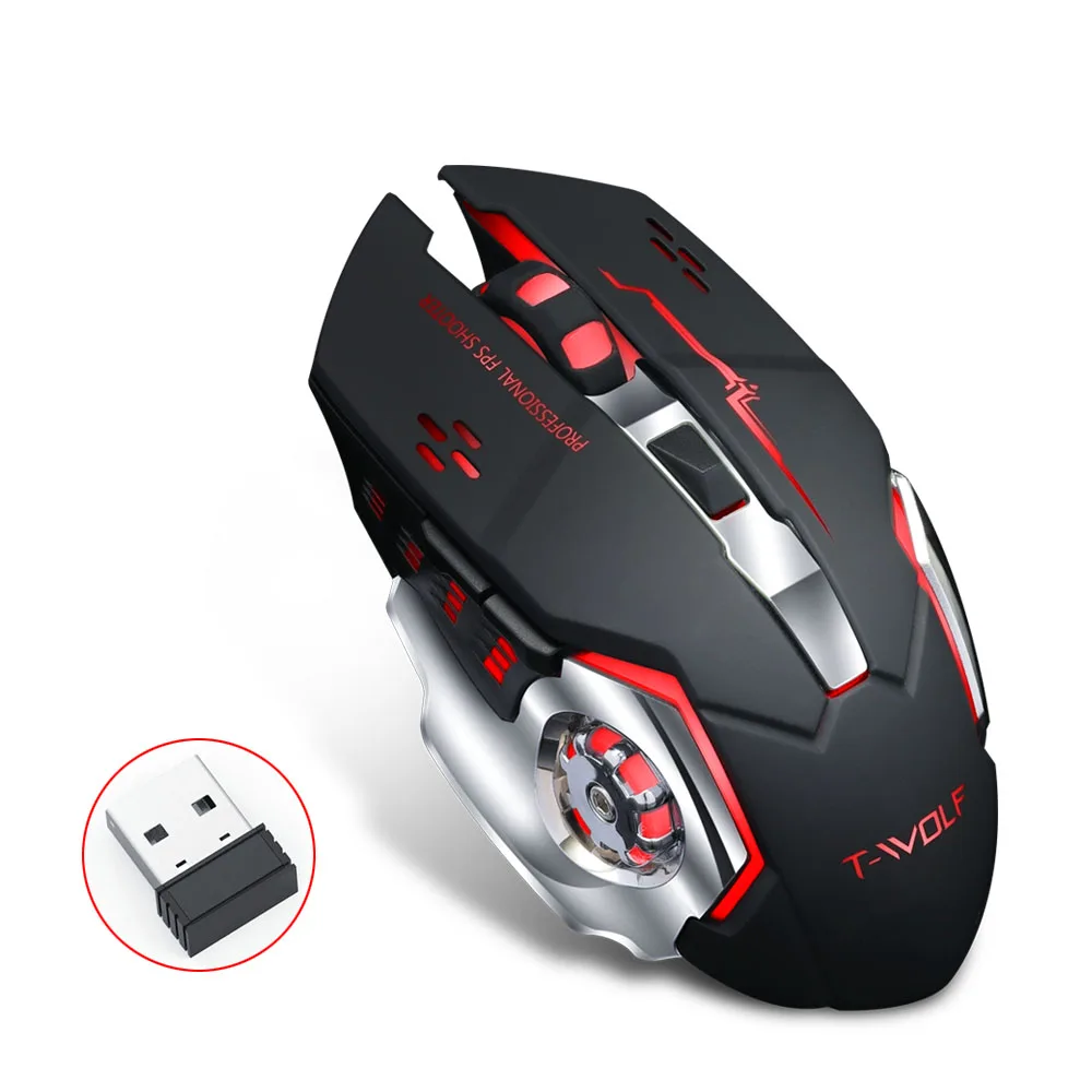 

Best price 7 color breathing light LED BT wireless mouse gamer, Black, white, gray, galaxy