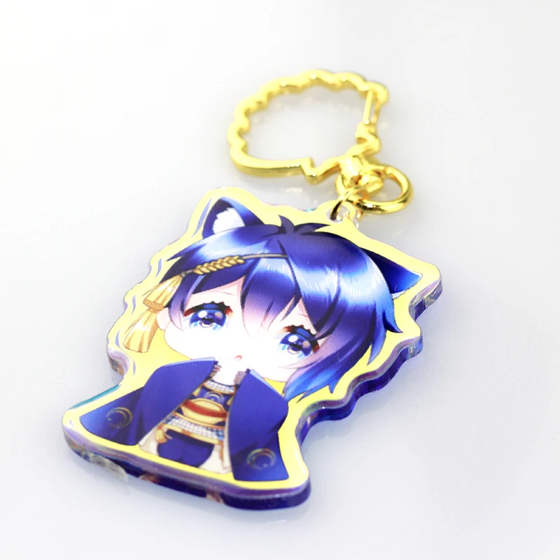 
NO MOQ kpop mirror surface process hotel custom anime acrylic keychain charm with your design 