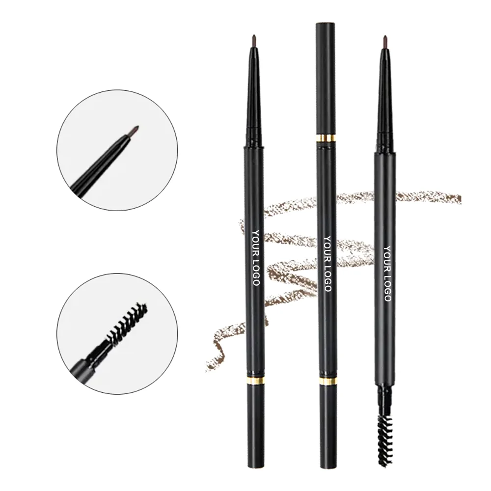 New Arrival Private Label Long-Lasting Waterproof Slim Thin Brow Enhancer Women Mineral Ingredients Makeup Eyebrow Pencil Makeup