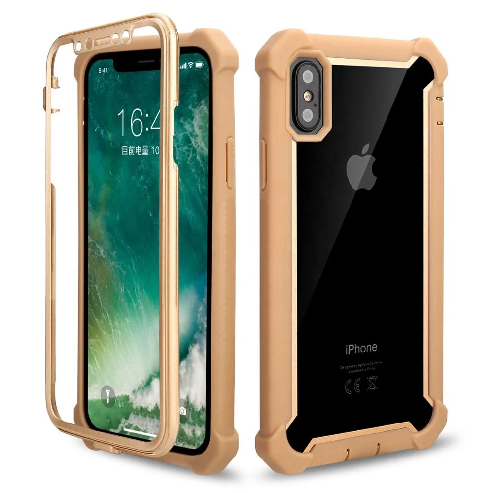 

mobile phone accessory For apple iphone x TPU case, for iphone x 3 in 1 case, 7 colors