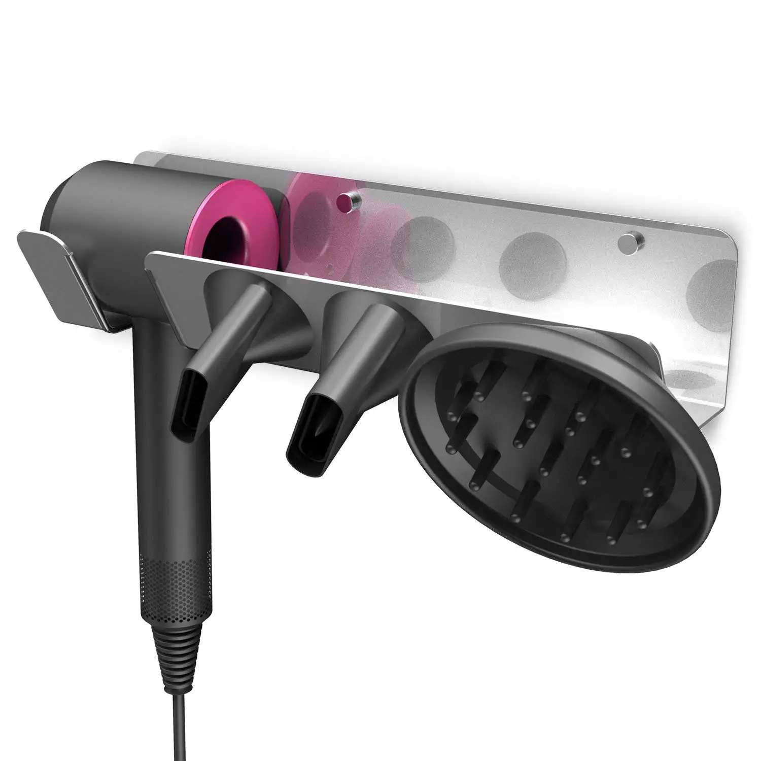 

Aluminium Alloy Wall Mount Rack Hair Dryer Holder For Dyson metal hair dryer holder