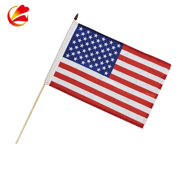 Wholesale Customized National Day Items And Gifts Qatar Hand Flag Stick