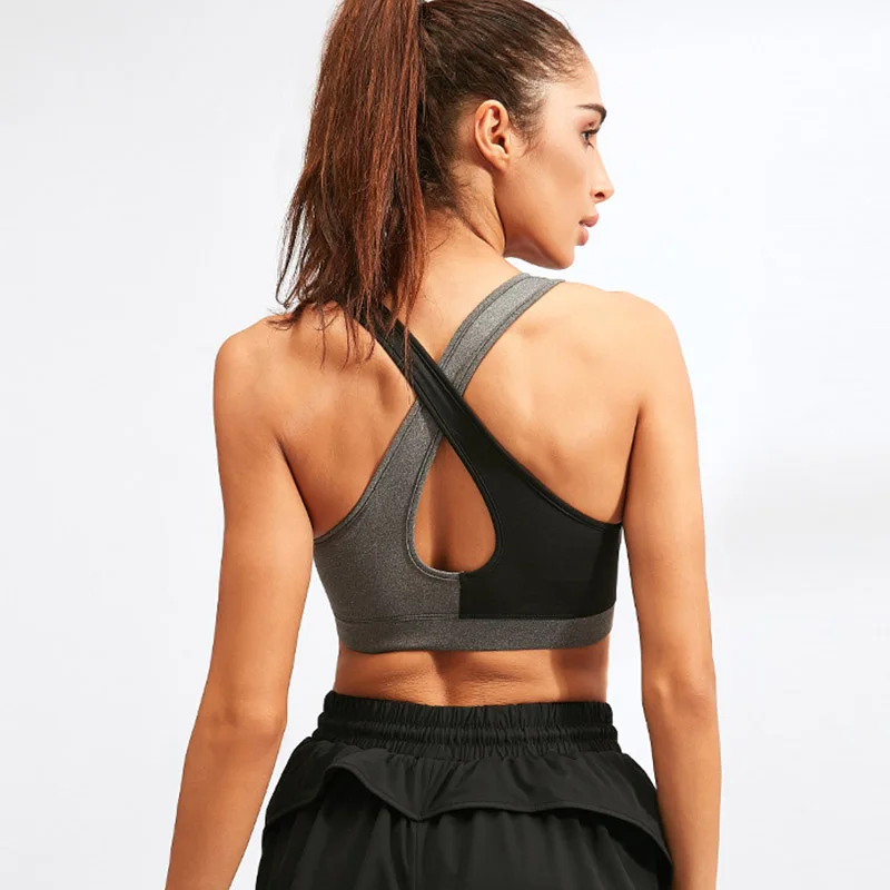 

Fitness training shockproof sports underwear Quick-drying and breathable yoga vest Women Patchwork Sports Bra