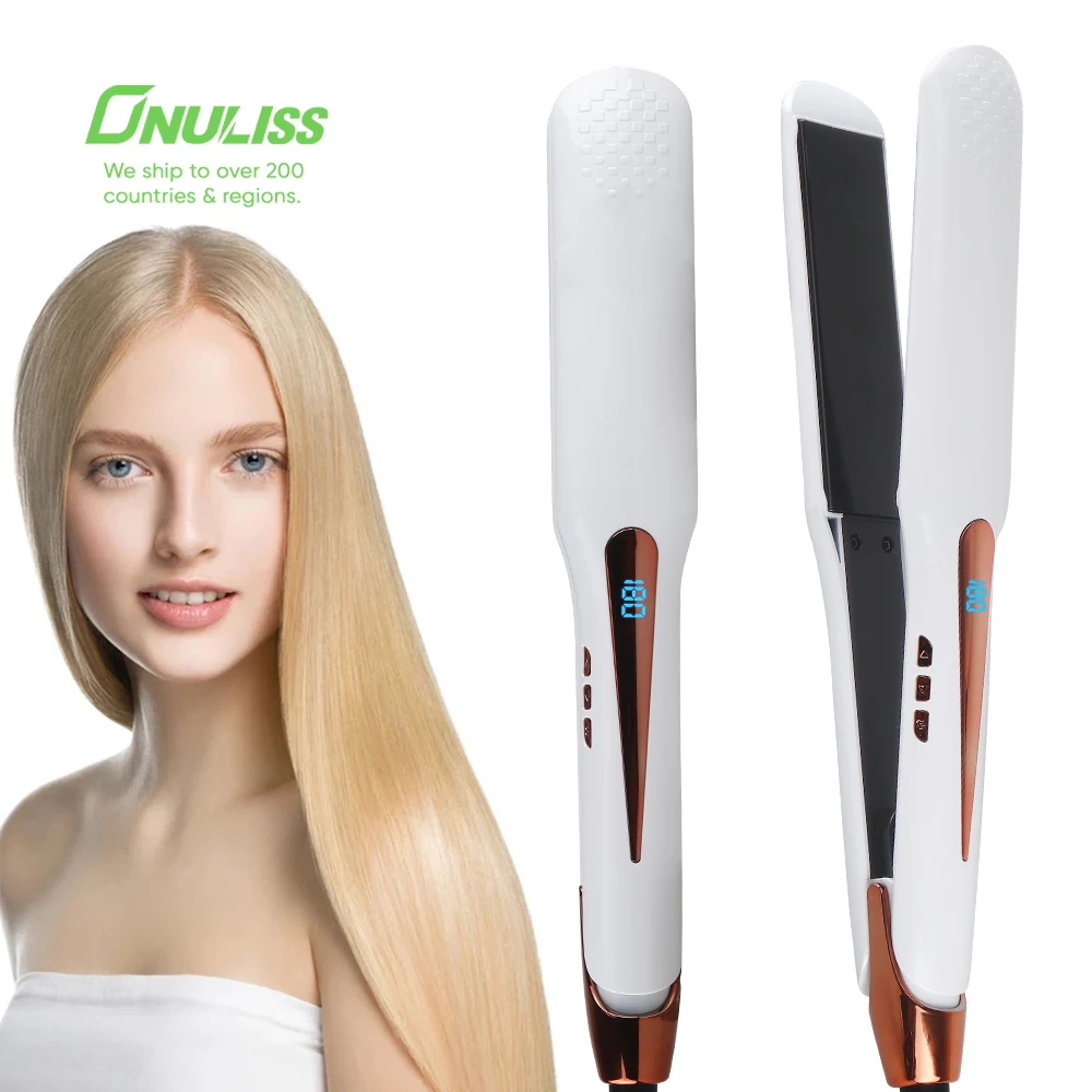 

Electric Titanium Hair Straightener And Curler 2 In 1 Hair Iron Infrared Professional Hair Straightener