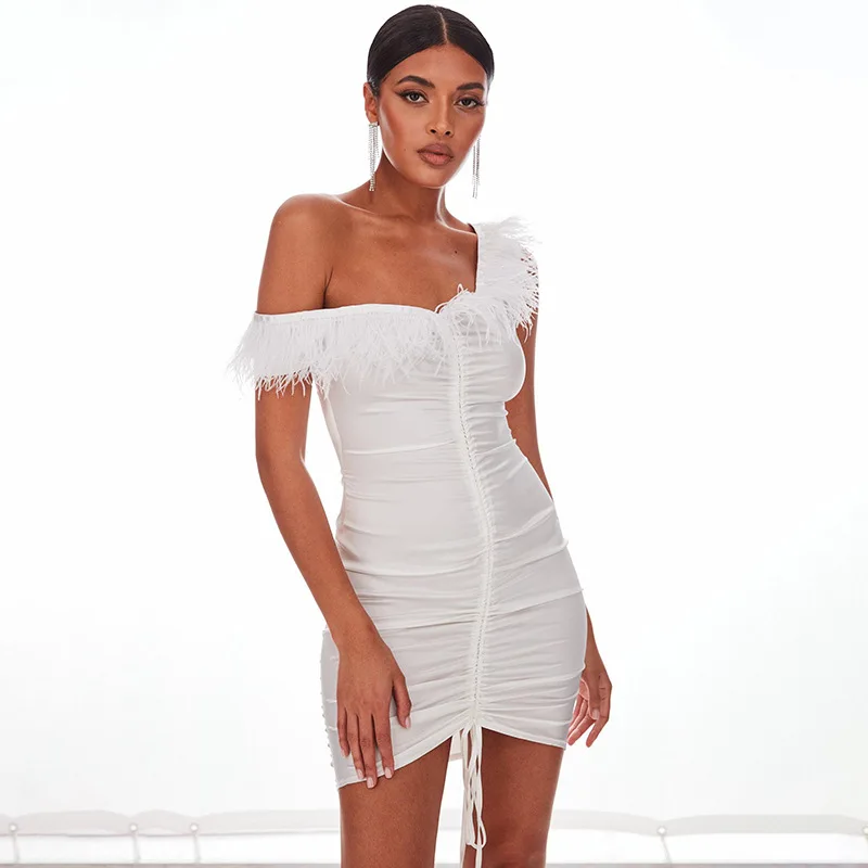 

2020 New Arrivals Spring summer off shoulder club mini Women Casual Dresses