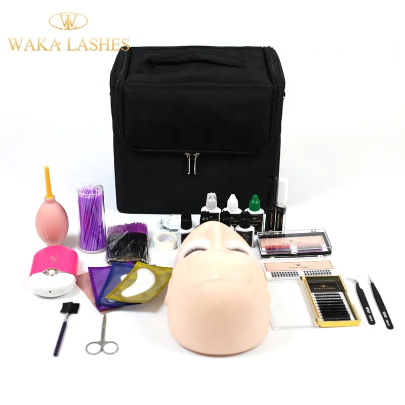 

Hot selling Eyelash Extension Kits/Starter Lash Kits Set/Professional Eyelash Extension Tools, Black