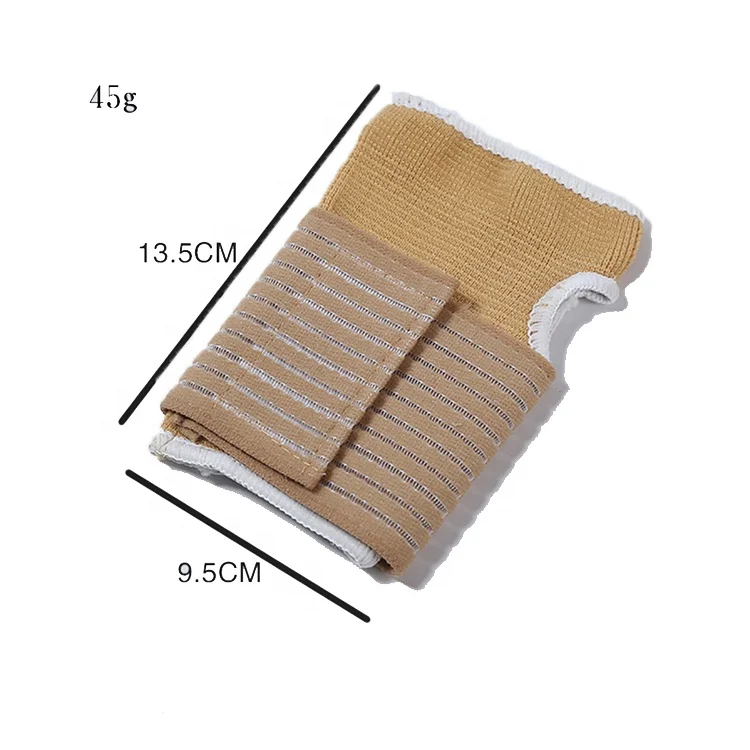 

Polyester Cotton Adjustable Sports Seatbelt Wrist and Palm Support, Beige