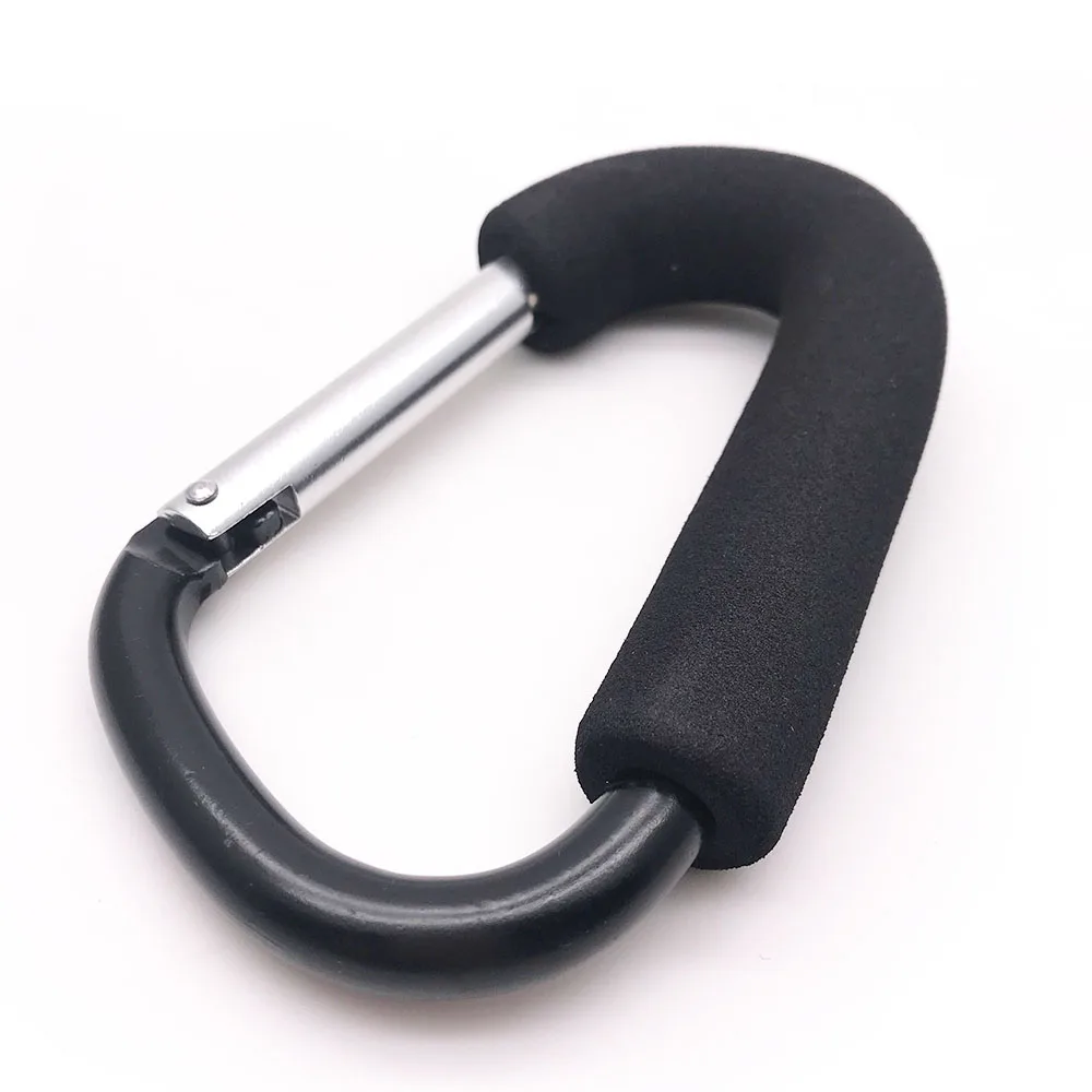 BT-S588 Multi Hook Aluminum 6061 Oversized Decoy Rig Carabiner Baby Stroller Hook Custom Camping Snap Black Carabiner