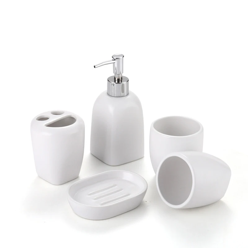 

Nordic stytle design 4-piece bathroom accessory set ceramic bath accessory hardware designer bathroom set, As photo or customized