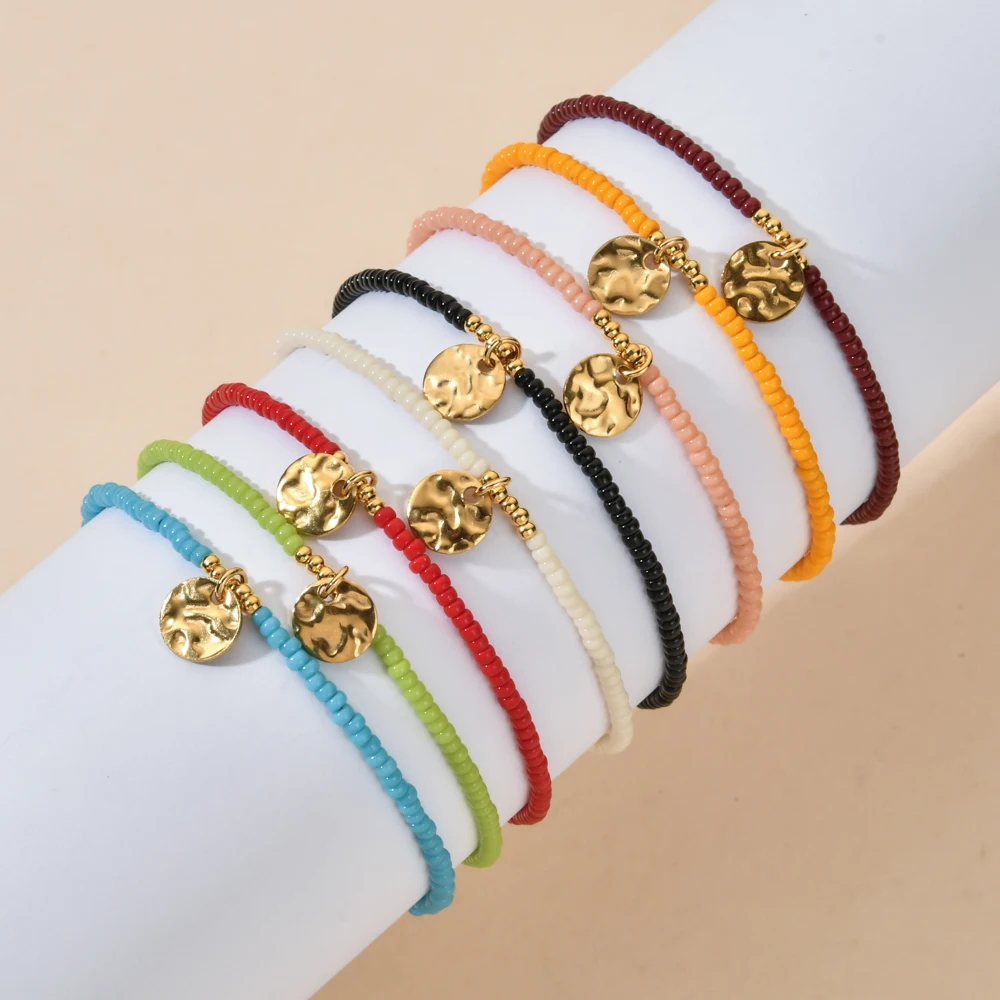 

ZMZY Disc Plate Bracelets Wholesale Y2K Accessories Miyuki Beads Bracelet for Women Boho Summer Pulseras Jewelry